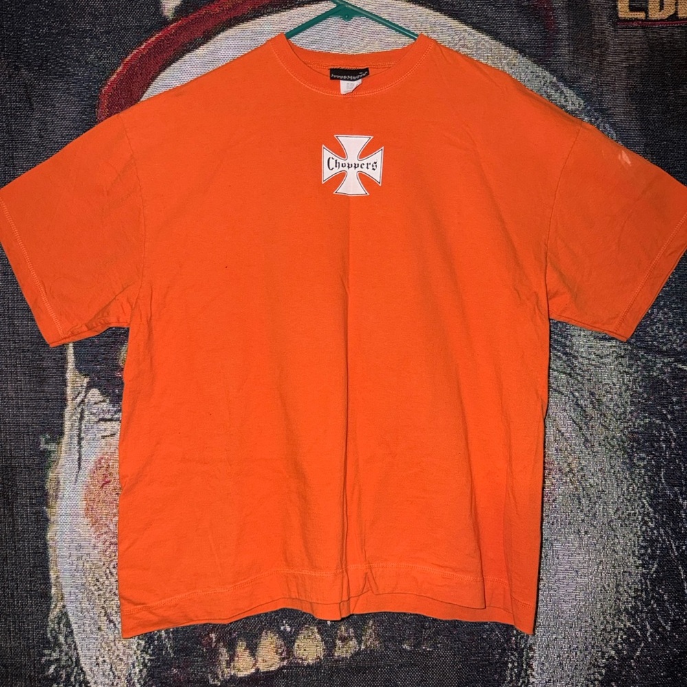 Men's Orange Short-Sleeve Graphic Tee